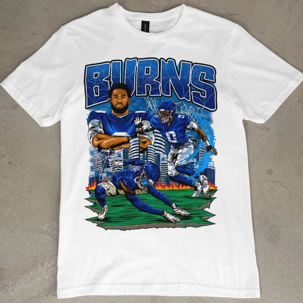Brian Burns T-Shirt Graphic Tee NFL Football Fan Shirt New York Giants Retro 166